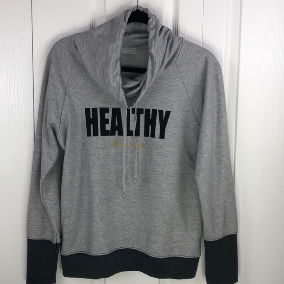 Beachbody Tops - NWT Beachbody Mandy Cowl Neck “Healthy” sweatshirt